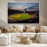 17415-MGV-CV-36X24-Philadelphia Phillies Stadium Wall Art Canvas Print, Framed Citizens Bank Park Art Picture Print, Phillies Stadium Field Perfect