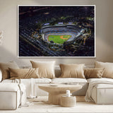 16515-MGV-CV-36X24-Dodgers Stadium Wall Art Canvas Print, Framed Baseball Stadium Art Picture Print, Dodgers Field Perfect Sport Room Decor Artwork