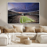 52712-MGV-CV-36X24-Gillette Stadium Field Wall Art Canvas Print, Framed Massachusetts Stadium Art Picture Print, Gillette Stadium Perfect Sport Room