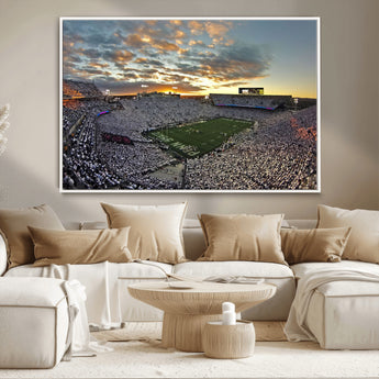 38807-MGV-CV-36X24-Beaver Stadium Wall Art Canvas Print, Framed Beaver Stadium Field Art Picture Print, Football Stadium Perfect Sport Room Decor