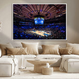20491-MGV-CV-36X24-Madison Square Garden Wall Art Canvas Print, Framed New York Stadium Art Picture Print, MSG Stadium Perfect Sport Room Decor