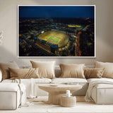 52519-MGV-CV-36X24-Michigan Football Stadium Wall Art Canvas Print, Framed Michigan Stadium Art Picture Print, Michigan Wolverines Field Perfect