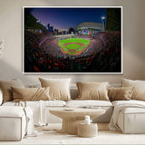 44322-MGV-CV-36X24-Minute Maid Park Wall Art Canvas Print, Framed Houston Astros Stadium Art Picture Print, Houston Astros Field Perfect Sports Room