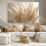 50300-MGV-CV-36X24-Pampas Grass Wall Art Canvas Print, Framed Minimalist Pampas Grass Art Picture Print, Beige Pampas Grass Perfect Minimalist Boho