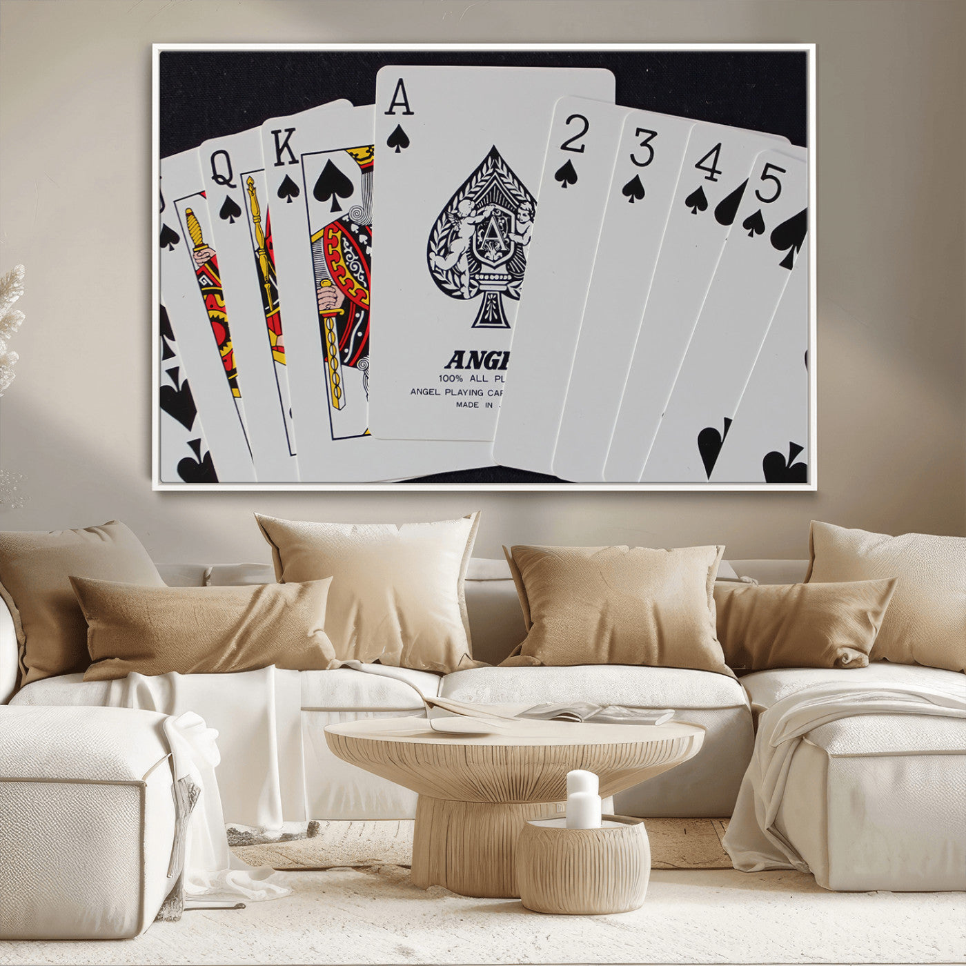 56787-MGV-CV-36X24-Playing Cards – Classic Poker Deck with Spades, Standard Size Durable Casino Quality Card Set for Magic Tricks, Blackjack, Bridge,