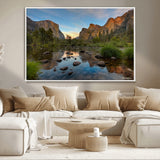 55893831-MGV-CV-36X24-Yosemite Valley Wall Art Canvas Print, Framed El Capitan Art Picture Print, Sierra Landspace Perfect Rustic Nature Decor Artwork