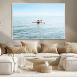 32624554-MGV-CV-36X24-Swimming Relaxation Wall Art Canvas Print, Framed Peaceful Water Art Picture Print, Clear Sea Perfect Minimalist Aquatic Decor
