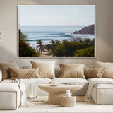 88336640-MGV-CV-36X24-Tropical Beach Scene Wall Art Canvas Print, Framed Coastal Photography Art Picture Print, Ocean Horizon Art Perfect Coastal Boho