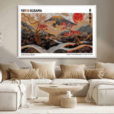 85375874-MGV-FC-36X24_White-Mount Fuji Abstract Wall Art – Japanese Landscape Canvas Print, Cherry Blossom & Red Sun Painting, Elegant Modern Zen Asian Home