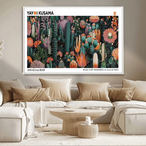 13391380-MGV-CV-36X24-Abstract Cactus Garden Wall Art – Colorful Botanical Canvas Print, Modern Pop Art Style Plant Decor, Vibrant Nature Painting for