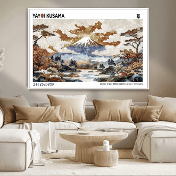 80111817-MGV-CV-36X24-Japanese Landscape Wall Art – Mount Fuji Autumn Canvas Print, Asian Inspired Nature Decor for Living Room, Bedroom, Office or