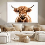 637908607-MGV-FC-93X47-3P_Black-Highland Cow Wall Art Print – Rustic Farmhouse Animal Portrait, Scottish Highland Cattle Canvas, Modern Country Wall Decor for
