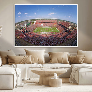 29492070-MGV-CV-36X24-William Brice Stadium Canvas Wall Art – Football Game, Stadium Crowd, Fans, Energy, Team Spirit, Daytime Outdoor Event Print for