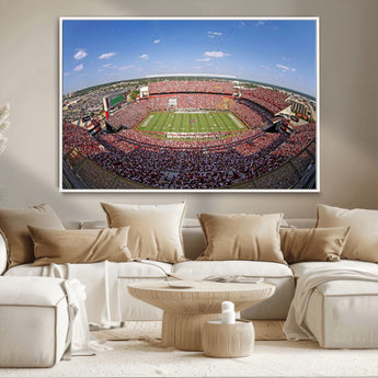 29492070-MGV-CV-36X24-William Brice Stadium Canvas Wall Art – Football Game, Stadium Crowd, Fans, Energy, Team Spirit, Daytime Outdoor Event Print for
