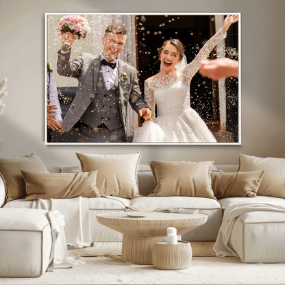 CSTM914-MGV-CV-36X24-Framed Create Your Canvas Print - Personalized Wall Art for Home Decor Wall Art Print, Create Your Own Photo Canvas Print