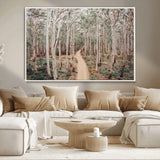24760563-MGV-CV-36X24-Forest Wall Art – Tranquil Woodland Path Canvas Print, Scenic Nature Photography Decor for Bedroom, Living Room, Office, Cabin or