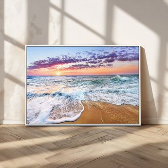 44120-MGV-CV-36X24-Ocean Sunset Wall Art – Beach Landscape Canvas Print, Serene Coastal Decor for Living Room, Office or Bedroom
