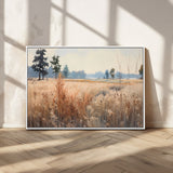 98822-MGV-FC-36X24_White-Autumn Meadow Wall Art – Tranquil Grassland Landscape Canvas Print, Rustic Country Decor for Living Room, Bedroom or Farmhouse
