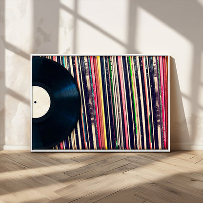 45029-MGV-FC-36X24_White-Misty Pine Forest Wall Art – Black and White Landscape Canvas Print, Foggy Trees Nature Photography, Modern Minimalist Decor for