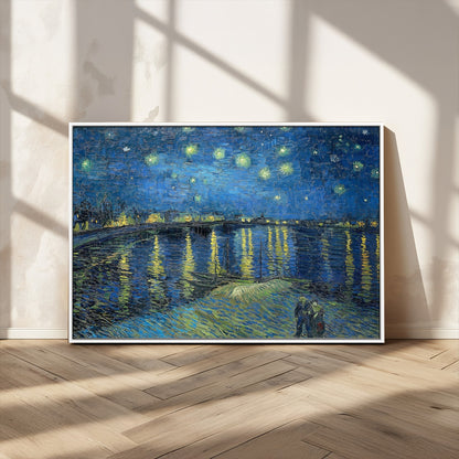 94605-MGV-CV-36X24-Starry Night Over the Rhone Wall Art – Vincent van Gogh Canvas Print, Famous Impressionist Painting for Living Room, Office