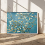 65607-MGV-CV-36X24-Almond Blossom Wall Art – Van Gogh Blue Floral Canvas Print, Elegant Impressionist Painting Decor for Living Room, Bedroom or