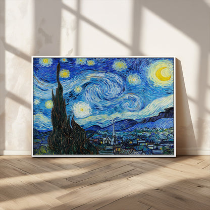 39177-MGV-CV-36X24-Starry Night Wall Art – Vincent van Gogh Famous Painting Canvas Print, Timeless Starry Sky Decor for Living Room, Bedroom or