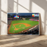 93707-MGV-CV-36X24-Los Angeles Stadium Wall Art Canvas Print, Framed Angel Stadium Field Art Picture Print, Anaheim Stadium Perfect Sports Room Decor