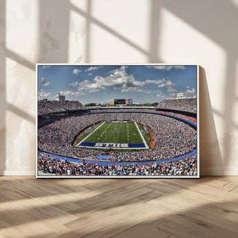 76491-MGV-CV-36X24-Buffalo Bills Stadium Wall Art Canvas Print, Framed Bills Stadium Art Picture Print, Highmark Stadium Perfect Sport Room Decor