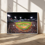 47365-MGV-CV-36X24-Fenway Park Stadium Wall Art Canvas Print, Framed Boston Baseball Stadium Art Picture Print, MLB Stadium Field Perfect Sport Room