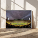 72404-MGV-CV-36X24-Michigan Wolverine Stadium Wall Art Canvas Print, Framed Michigan Stadium Art Picture Print, Football Stadium Perfect Sport Room