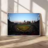 67670-MGV-CV-36X24-PNC Park Stadium Wall Art Canvas Print, Framed Pittsburgh Pirates Stadium Art Picture Print, PNC Park Field Perfect Sport Room