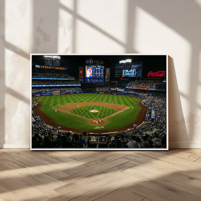 83979-MGV-FC-36X24_White-RingCentral Coliseum Wall Art Canvas Print, Framed Oakland A's Stadium Art Picture Print, RingCentral Coliseum Field Perfect Sport
