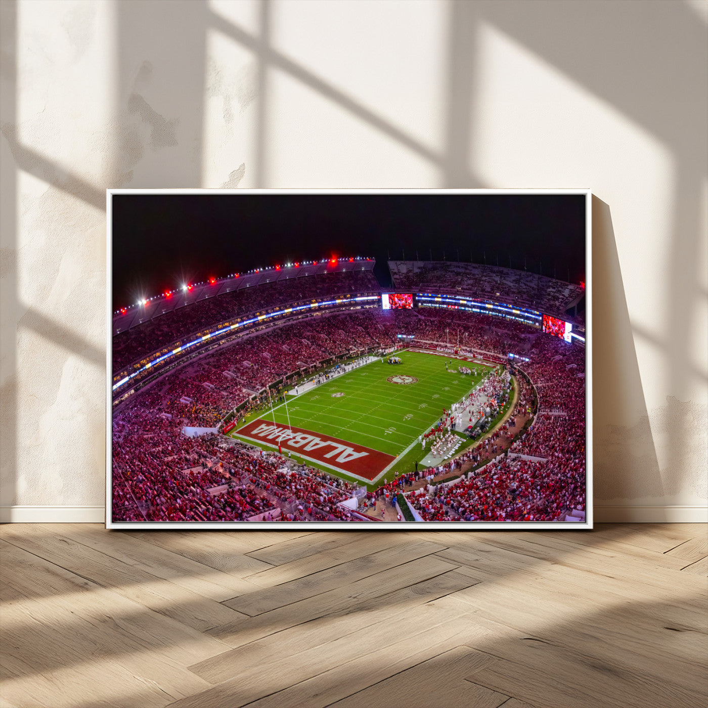 11343-MGV-CV-36X24-Bryant-Denny Stadium Wall Art – Panoramic Alabama Crimson Tide Football Field Canvas Print, Game Day Decor for Office, Man Cave or