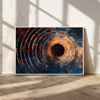 10017879-MGV-CV-36X24-Wood Tree Ring Wall Art Canvas Print, Framed Natural Wood Art Picture Print, Rustic Tree Slice Perfect Rustic Decor Artwork