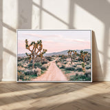 12540952-MGV-CV-36X24-Joshua Tree Park Wall Art Canvas Print, Framed Desert Road Art Picture Print, Sunset Drive Perfect Southwestern Boho Decor Artwork