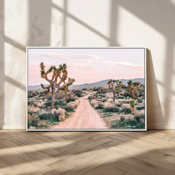 12540952-MGV-CV-36X24-Joshua Tree Park Wall Art Canvas Print, Framed Desert Road Art Picture Print, Sunset Drive Perfect Southwestern Boho Decor Artwork