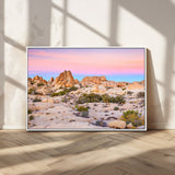 96167137-MGV-CV-36X24-Vibrant Sunset Sky Wall Art Canvas Print, Framed Joshua Tree Art Picture Print, Rugged Terrain Perfect Southwestern Boho Decor