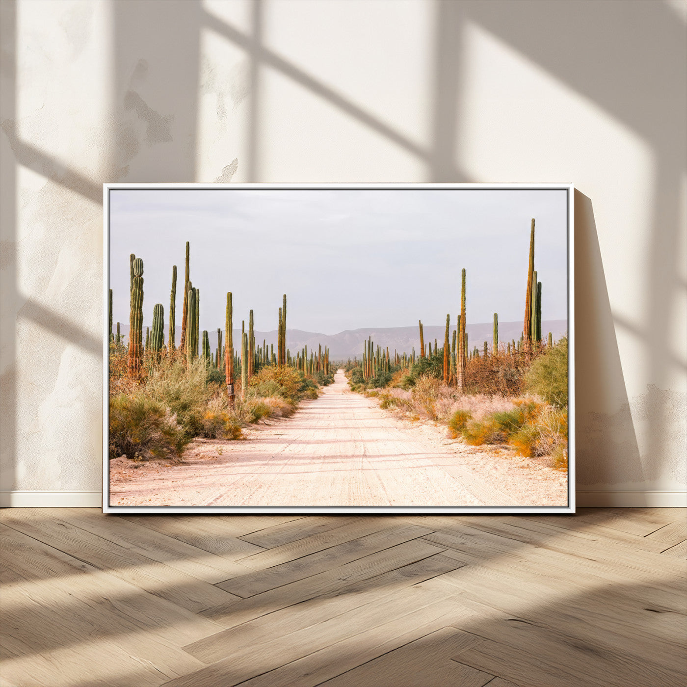 30742780-MGV-CV-36X24-Desert Cactus Wall Art Canvas Print, Framed Southwestern Art Picture Print, Bohemian Western Perfect Southwestern Boho Decor