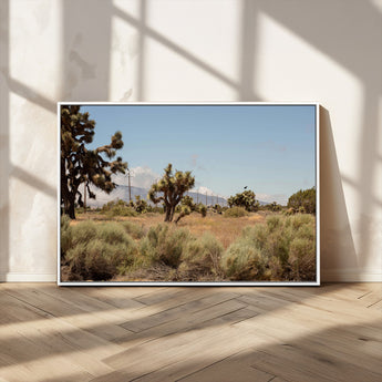 16114018-MGV-CV-36X24-Joshua Tree Wall Art Canvas Print, Framed Desert Landscape Art Picture Print, Mountain Horizon Perfect Southwestern Boho Decor