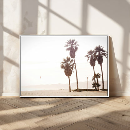 48255923-MGV-CV-36X24-Coastal Light Wall Art Canvas Print, Framed Relaxing Shoreline Art Picture Print, Minimalist Ocean Perfect Tropical Serenity Decor