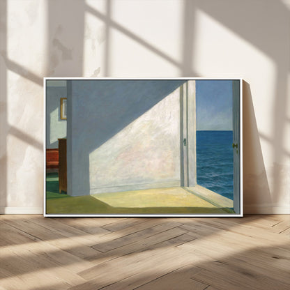 34188481-MGV-CV-36X24-Coastal Sunlight Wall Art – Minimalist Ocean View Canvas Print, Serene Beach House Inspired Decor for Bedroom, Living Room,