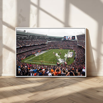 18347149-MGV-CV-36X24-Soldier Field Wall Art – Chicago Bears Football Stadium Canvas Print, Game Day Sports Decor for Man Cave, Bar, Office, or Living