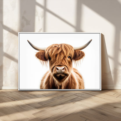 637908607-MGV-FC-93X47-3P_Black-Highland Cow Wall Art Print – Rustic Farmhouse Animal Portrait, Scottish Highland Cattle Canvas, Modern Country Wall Decor for