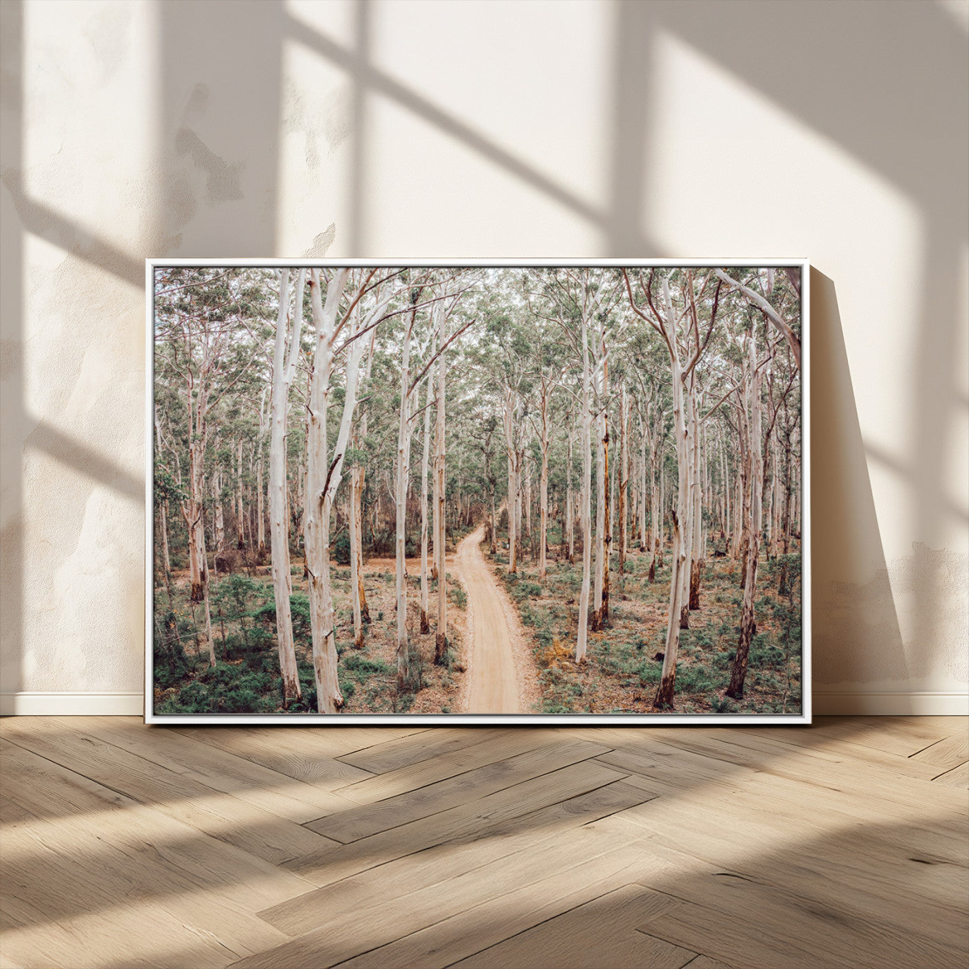 24760563-MGV-CV-36X24-Forest Wall Art – Tranquil Woodland Path Canvas Print, Scenic Nature Photography Decor for Bedroom, Living Room, Office, Cabin or