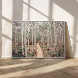 24760563-MGV-CV-36X24-Forest Wall Art – Tranquil Woodland Path Canvas Print, Scenic Nature Photography Decor for Bedroom, Living Room, Office, Cabin or