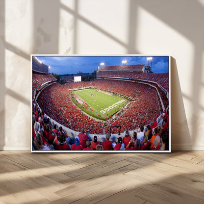 10244378-MGV-CV-36X24-Sanford Stadium Wall Art – Georgia Bulldogs Football Panoramic Evening Canvas Print, College Game Day Decor for Man Cave, Bar, or