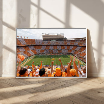 76011417-MGV-FC-36X24_White-Neyland Stadium Wall Art – Panoramic Tennessee Volunteers Checkerboard Crowd Canvas Print, Day Game Football Celebration Sports