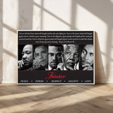 45112-MGV-CV-36X24-Black Icons Wall Art Canvas Print, Framed Thinker Art Picture Print, Motivational Quote Perfect Cultural Modern Decor Artwork