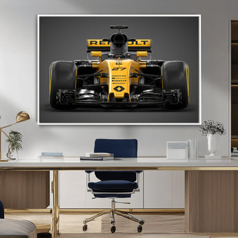 62882-MGV-CV-36X24-Renault F1 Racing Car Print - High-Performance Formula 1 Motorsport Wall Art, Perfect Gift for Racing Fans and Car Enthusiasts