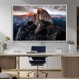 31332-MGV-CV-36X24-Mountain Landscape Wall Art – Majestic Sunset Rock Formation Canvas Print, Nature Scenic Decor for Living Room, Office, Cabin or